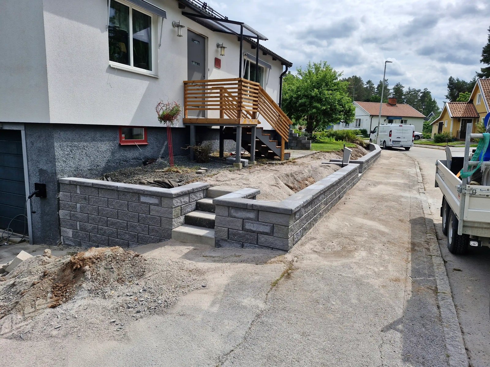 Stödmur Johannelund Linköping