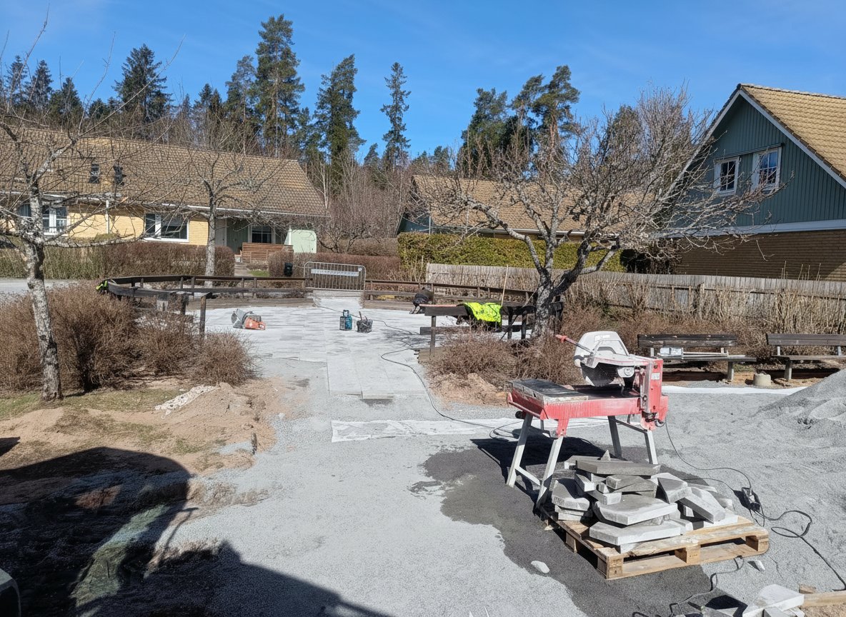 Stenläggning brf malmslätt
